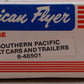 American Flyer 6-48501 S Gauge Southern Pacific Flatcar w/ Trailers VG/Box