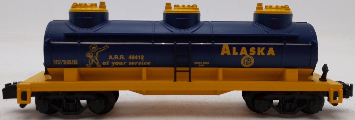 American Flyer 6-48412 S Gauge Alaska 3-Dome Tank Car #48412 EX/Box