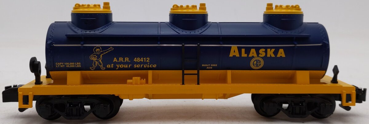 American Flyer 6-48412 S Gauge Alaska 3-Dome Tank Car #48412 EX/Box