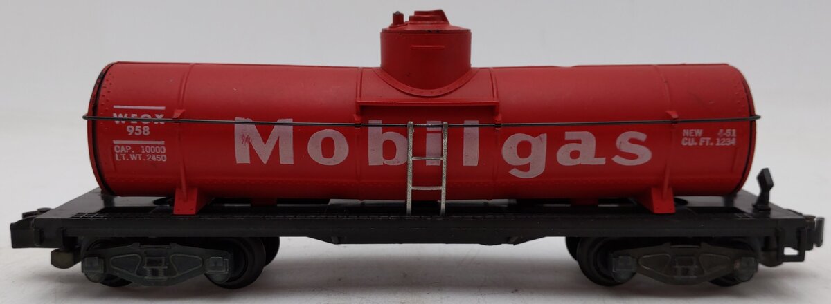 American Flyer 24316 Vintage S Gauge Mobilgas Single Dome Tank Car VG/Box