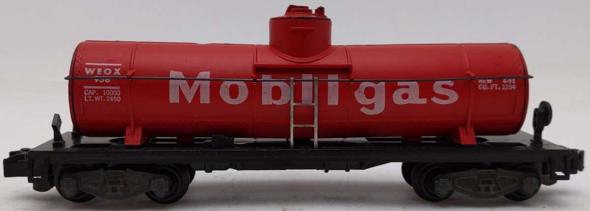 American Flyer 24316 Vintage S Gauge Mobilgas Single Dome Tank Car VG/Box