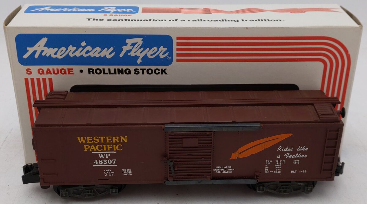 American Flyer 6-48307 S Gauge Western Pacific Boxcar #48307 VG/Box
