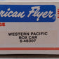 American Flyer 6-48307 S Gauge Western Pacific Boxcar #48307 VG/Box