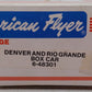 American Flyer 6-48301 S Gauge Denver & Rio Grande Boxcar #48301 EX/Box
