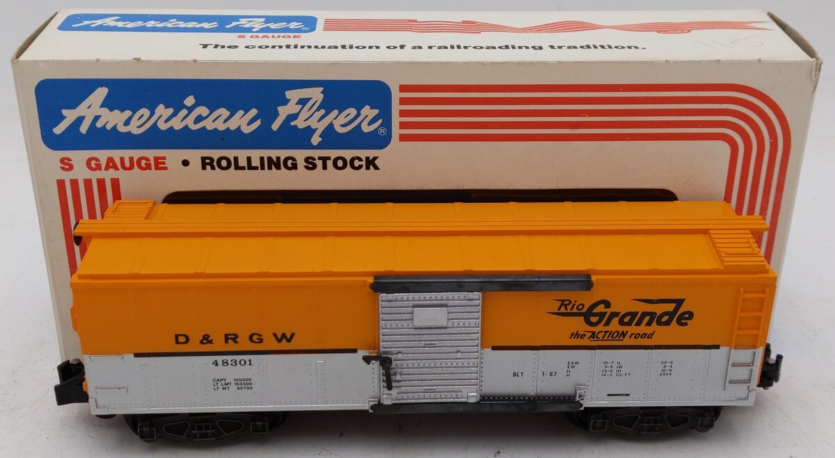 American Flyer 6-48301 S Gauge Denver & Rio Grande Boxcar #48301 EX/Box