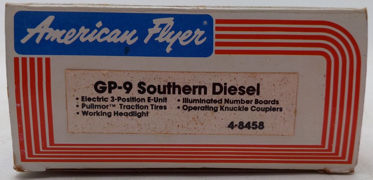 American Flyer 4-8458 S Gauge Southern GP-9 Diesel Locomotive EX/Box