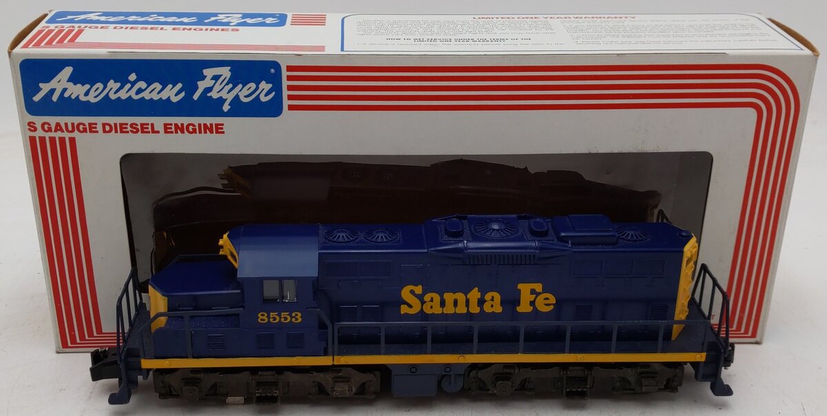 American Flyer 6-48003 S Gauge Santa Fe GP-9 Non-Powered Diesel Locomotive EX/Box