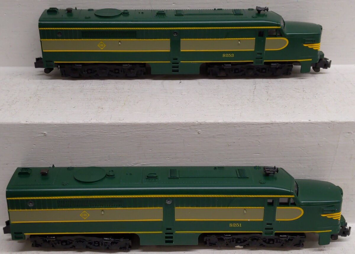 American Flyer 4-8251 S Gauge Erie Alco AA Diesel Locomotive Set EX/Box