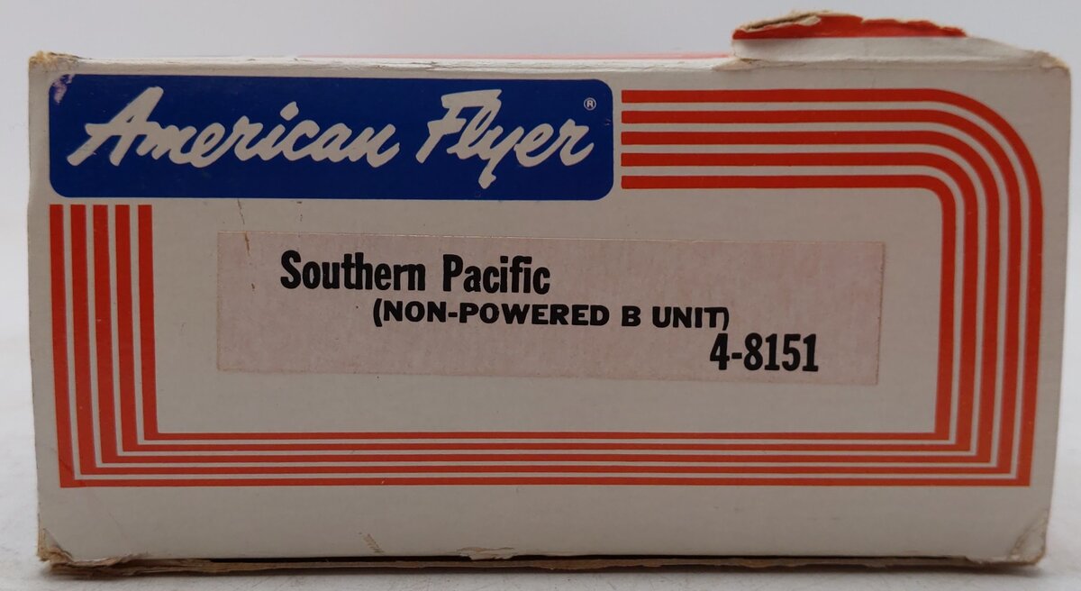 American Flyer 4-8151 S Southern Pacific Non-Powered B-Unit Diesel Loco #8151 VG/Box