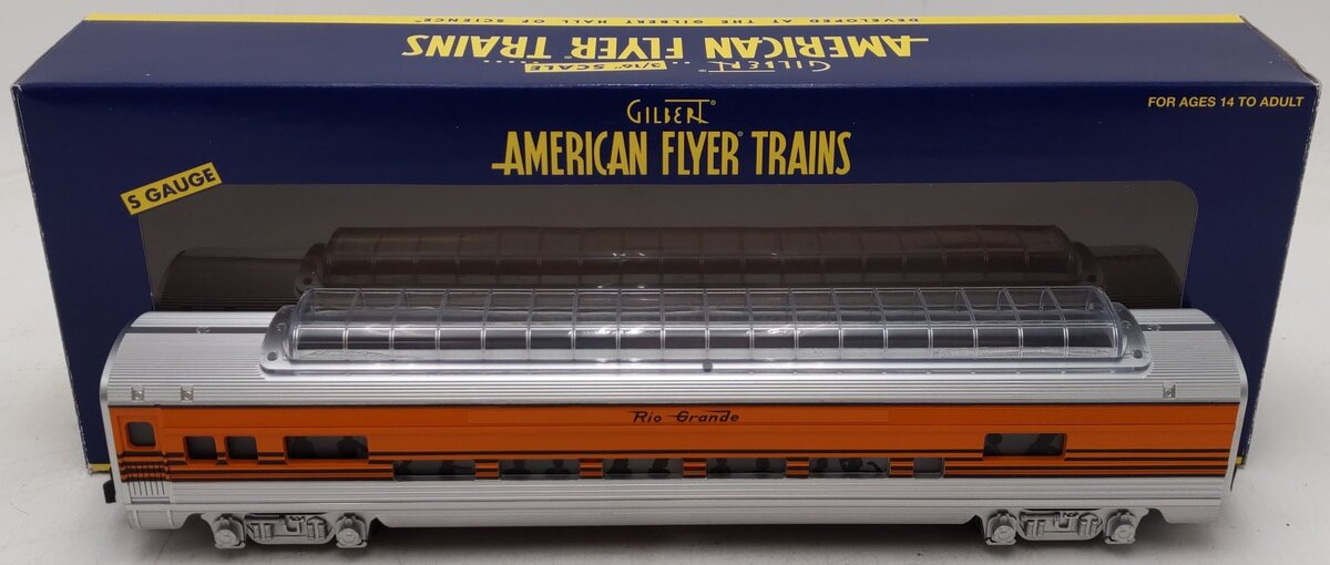 American Flyer 6-49943 S Gauge Rio Grand Streamliner Full Vista Dome Car #1253 EX/Box