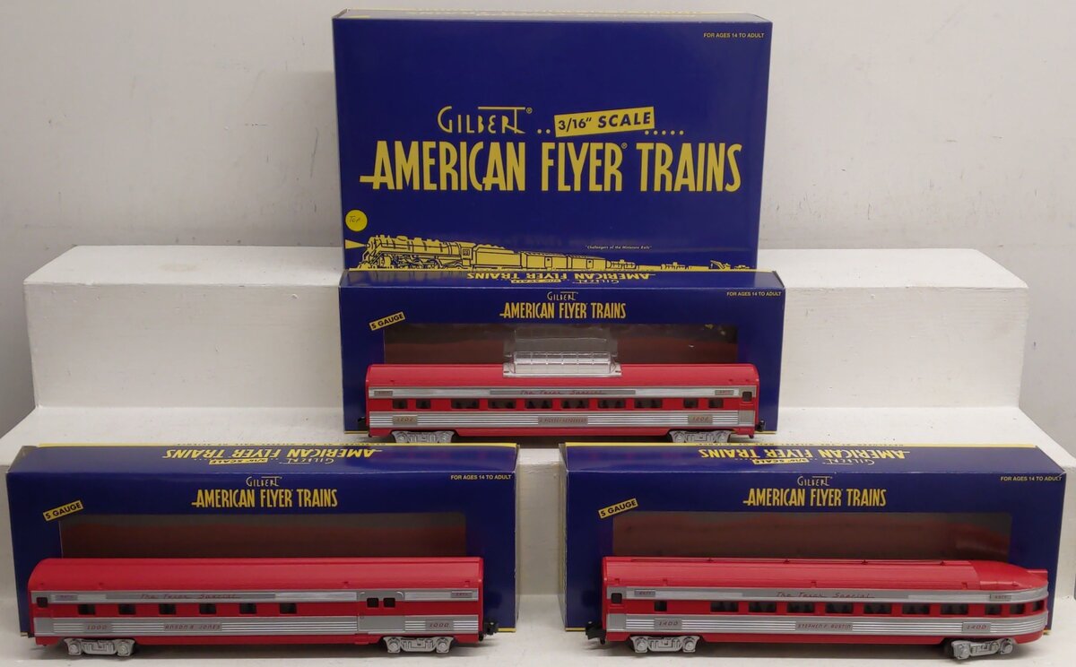 American Flyer 6-49949 S Scale Texas Special Streamliner Passenger (Set of 3) EX/Box