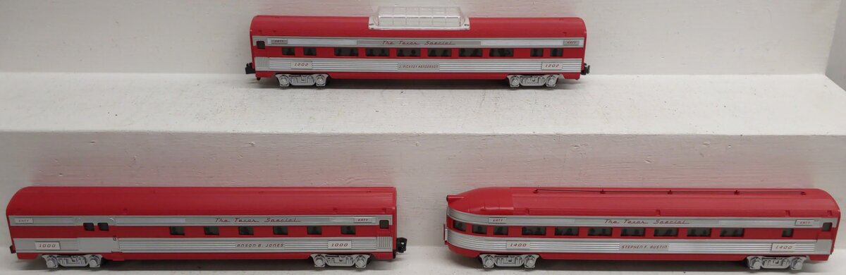American Flyer 6-49949 S Scale Texas Special Streamliner Passenger (Set of 3) EX/Box