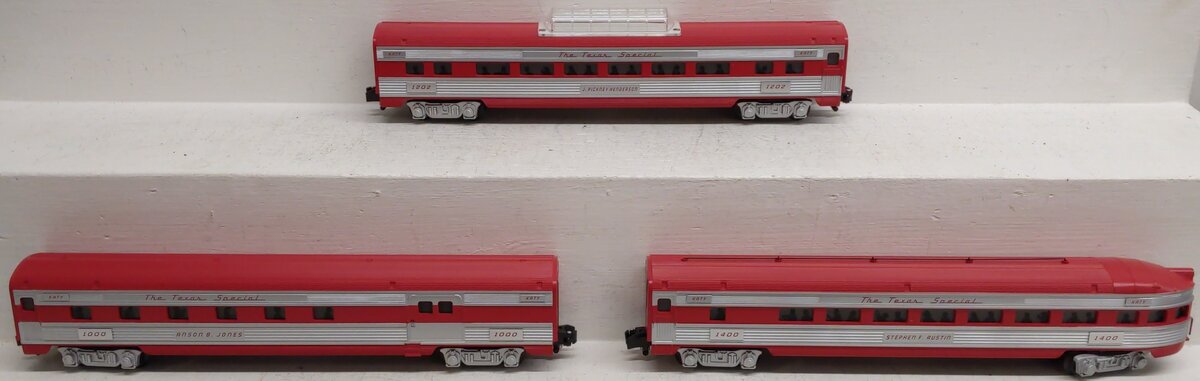 American Flyer 6-49949 S Scale Texas Special Streamliner Passenger (Set of 3) EX/Box