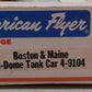 American Flyer 4-9104 S Gauge Boston & Maine Three-Dome Tank Car EX/Box