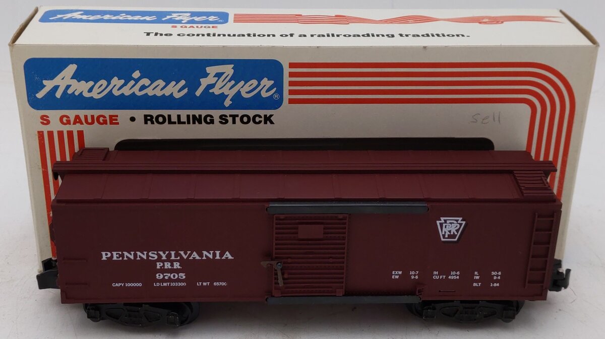 American Flyer 4-9705 S Gauge Pennsylvania Railroad Boxcar #9705 EX/Box