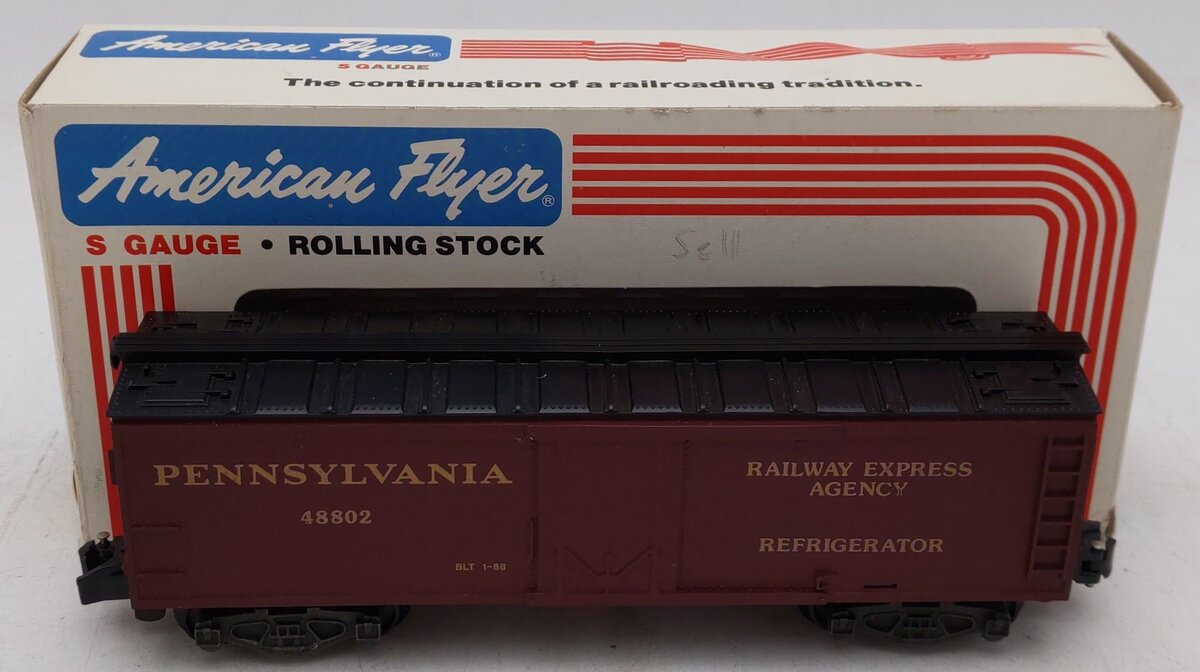 American Flyer 6-48802 S Gauge Pennsylvania Reefer Car #48802 EX/Box