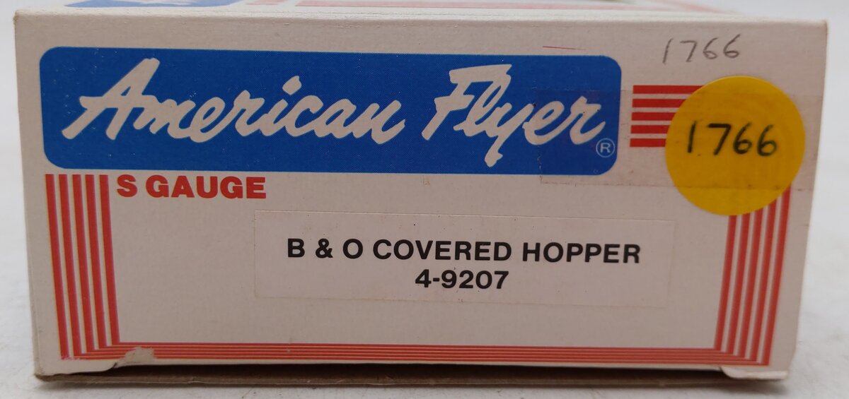 American Flyer 4-9207 S Gauge Baltimore & Ohio Covered Hopper #9207 EX/Box
