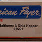 American Flyer 4-9201 S Gauge Baltimore & Ohio Covered Hopper #9201 EX/Box