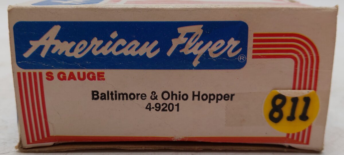 American Flyer 4-9201 S Gauge Baltimore & Ohio Covered Hopper #9201 EX/Box