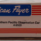 American Flyer 4-9503 S Gauge Southern Pacific Daylight Observation Car EX/Box