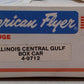 American Flyer 4-9712 S Gauge Illinois Central Gulf Boxcar #9712 EX/Box