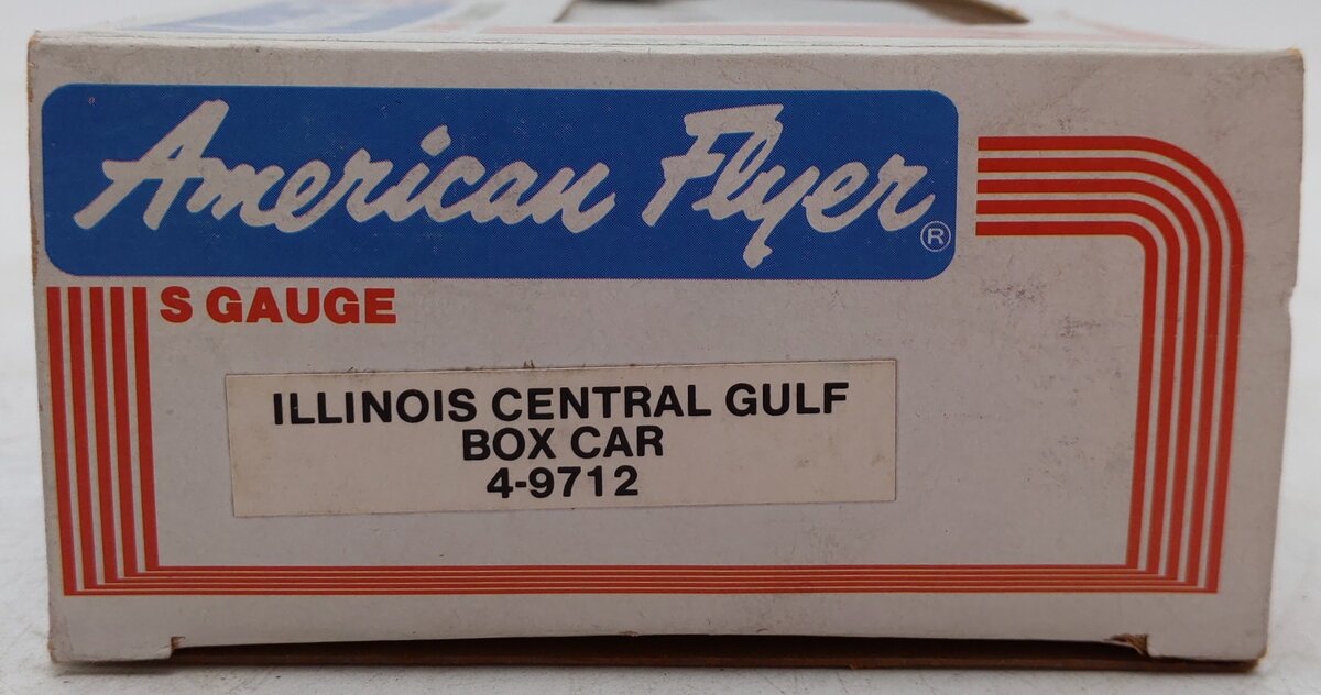 American Flyer 4-9712 S Gauge Illinois Central Gulf Boxcar #9712 EX/Box