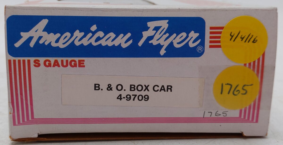American Flyer 4-9709 S Gauge Baltimore & Ohio Boxcar #9709 EX/Box
