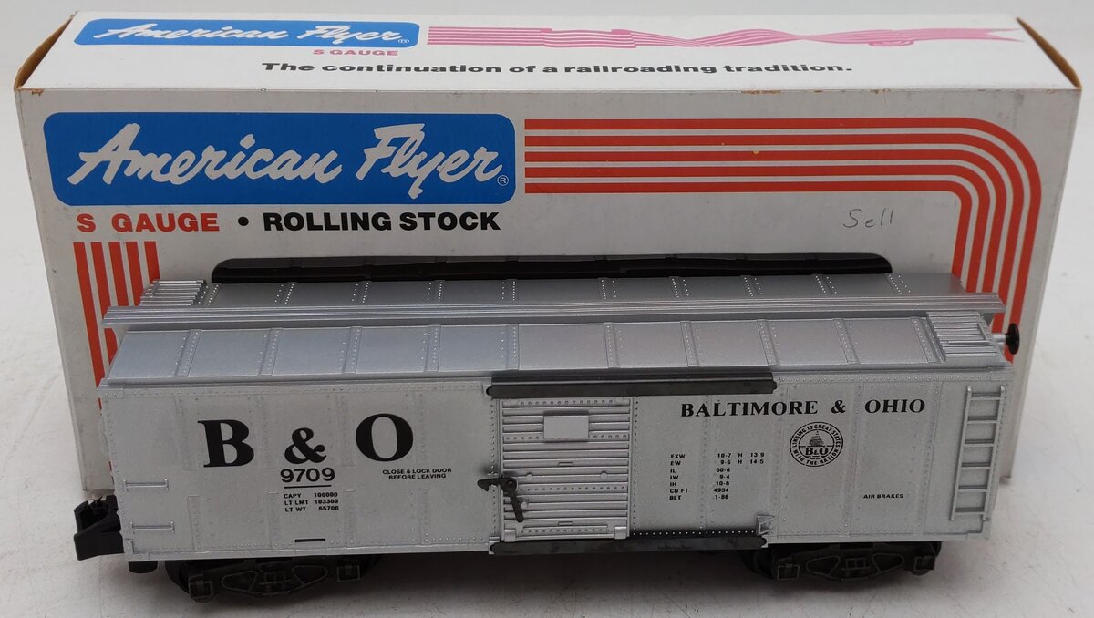 American Flyer 4-9709 S Gauge Baltimore & Ohio Boxcar #9709 EX/Box