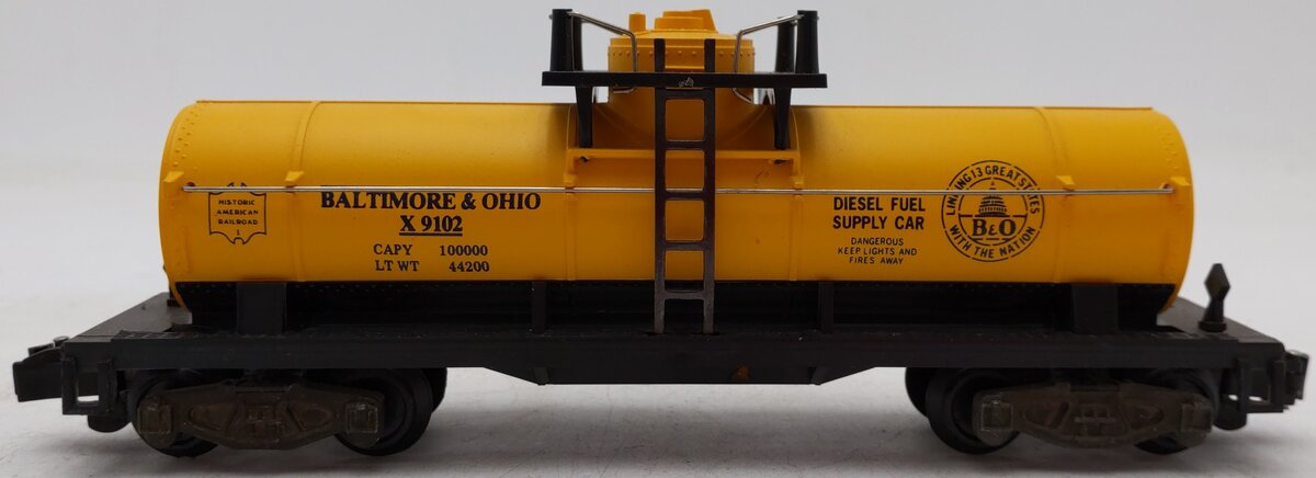 American Flyer 4-9102 S Gauge Baltimore & Ohio Single Dome Tank Car #9102 EX/Box