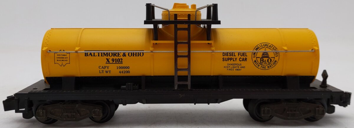 American Flyer 4-9102 S Gauge Baltimore & Ohio Single Dome Tank Car #9102 EX/Box