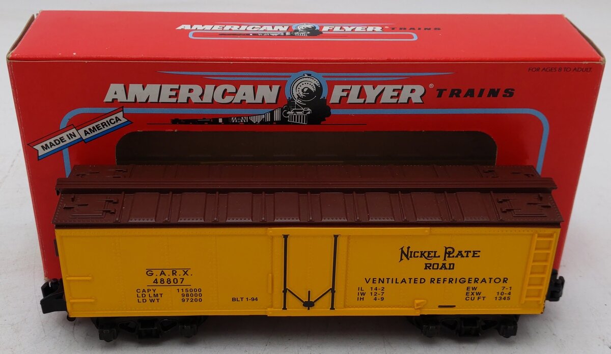 American Flyer 6-48807 S Scale Nickel Plate Road Refrigerator Car #48807 EX/Box