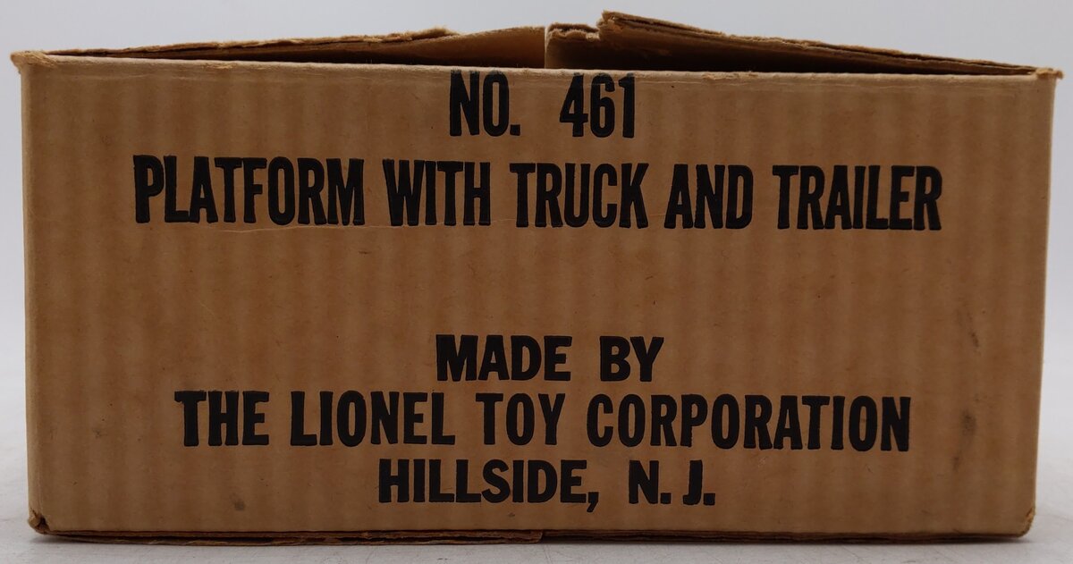 Lionel 461 Vintage O Platform w/ Truck and Trailer VG/Box
