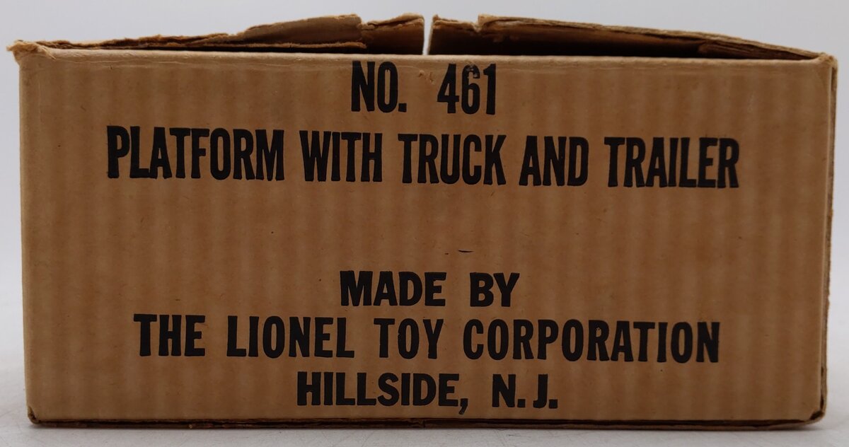 Lionel 461 Vintage O Platform w/ Truck and Trailer VG/Box