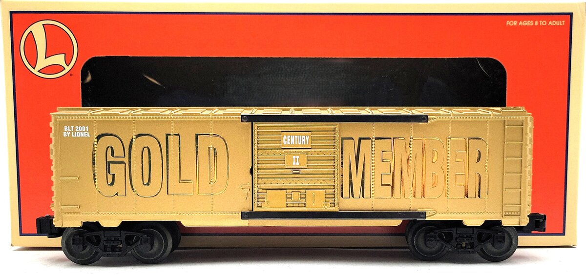 Lionel 6-39218 O Gauge Lionel Century Club II Gold Boxcar LN/Box