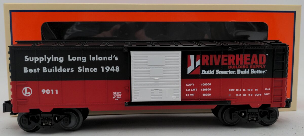 Lionel 6-52570 O Railroad Museum of Long Island Riverhead Building Supply Boxcar EX/Box