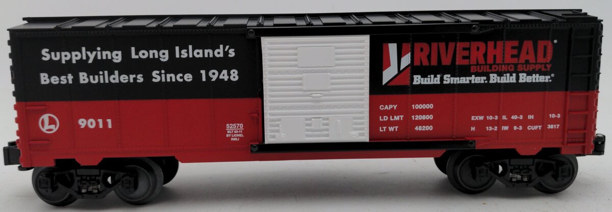 Lionel 6-52570 O Railroad Museum of Long Island Riverhead Building Supply Boxcar EX/Box