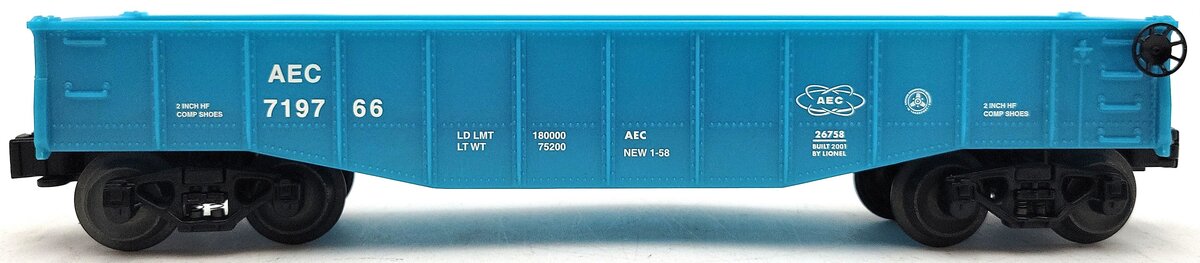 Lionel 6-26758 O Gauge AEC Nuclear Reactor Gondola w/ Isotope Load #719766 LN/Box