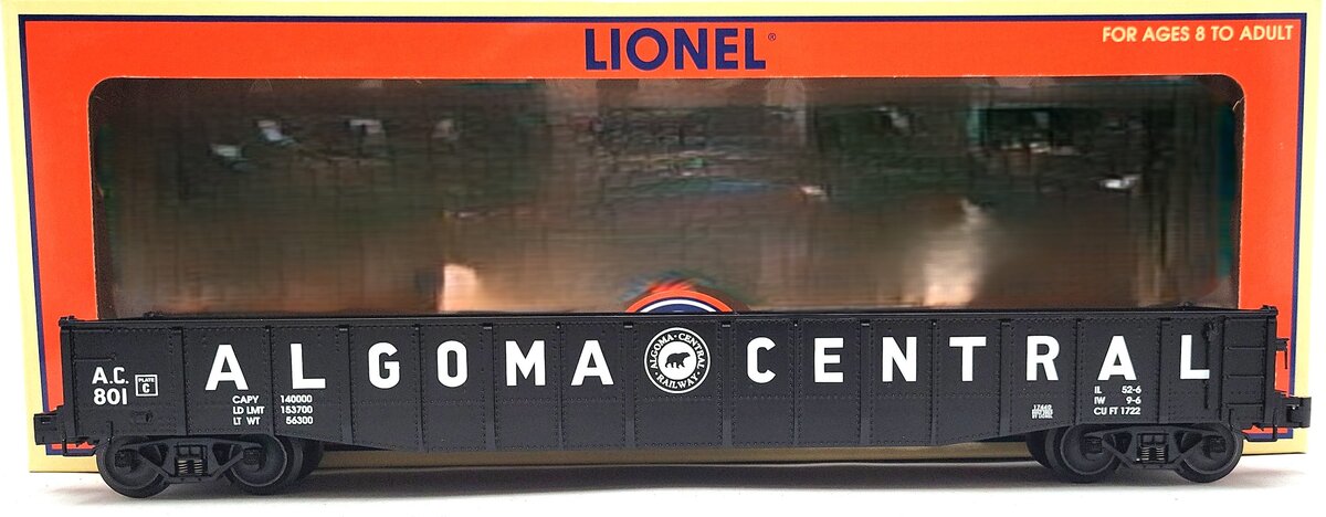 Lionel 6-17440 O Gauge Algoma Central PS-5 Scale Length Gondola #801 LN/Box