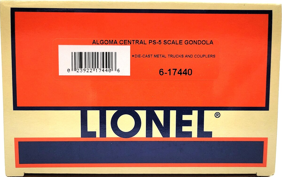 Lionel 6-17440 O Gauge Algoma Central PS-5 Scale Length Gondola #801 LN/Box