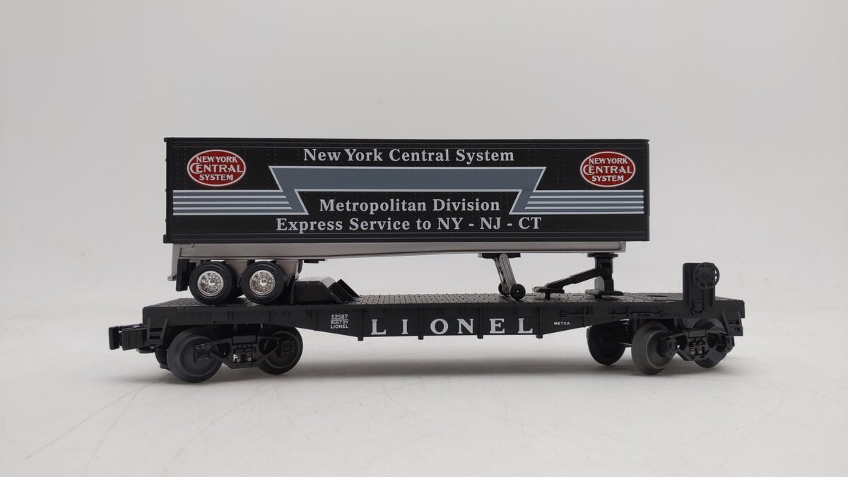 Lionel 6-58502 O New York Central METCA TOFC Flatcar w/ Trailer LN/Box