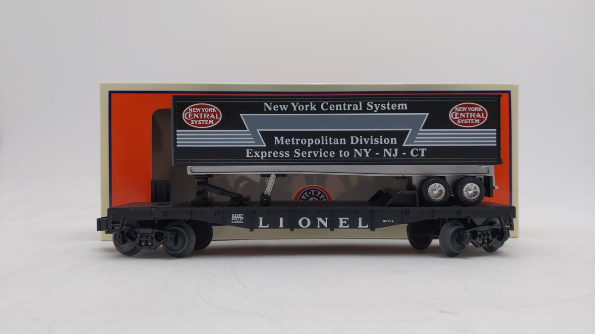 Lionel 6-58502 O New York Central METCA TOFC Flatcar w/ Trailer LN/Box