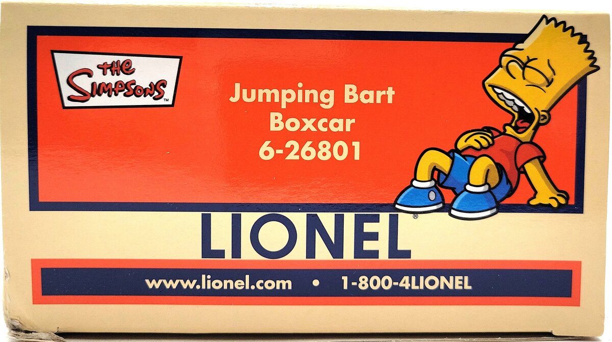Lionel 6-26801 Bart Simpson Operating Jumping Boxcar LN/Box