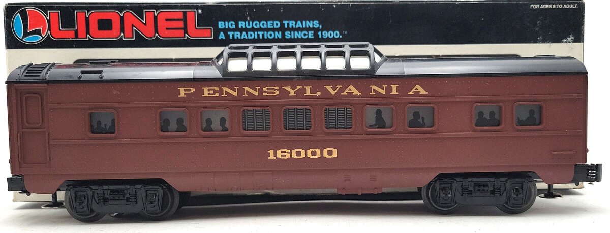 Lionel 6-16000 O Gauge Pennsylvania Tuscan Vista Dome Car #16000 LN/Box