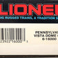 Lionel 6-16000 O Gauge Pennsylvania Tuscan Vista Dome Car #16000 LN/Box