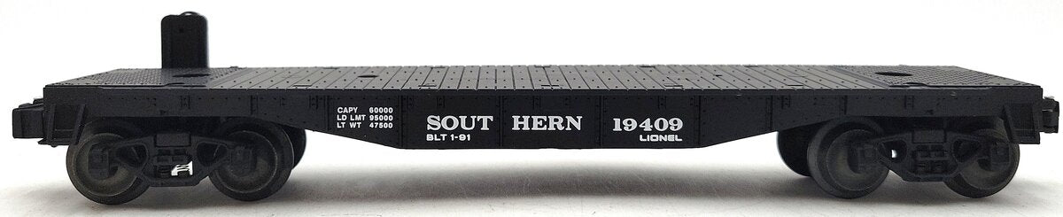 Lionel 6-19409 O Gauge Southern Flatcar w/ Stakes EX/Box