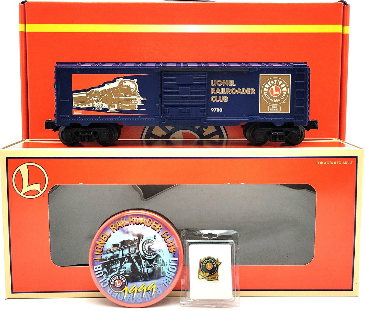 Lionel 6-19978 O Gauge Lionel RR Club Gold Member Boxcar Set LN/Box