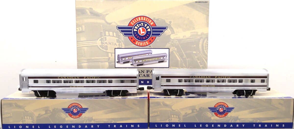 Lionel 6-39106 O Canadian Pacific Aluminum Passenger Car Set (Set of 2) NIB