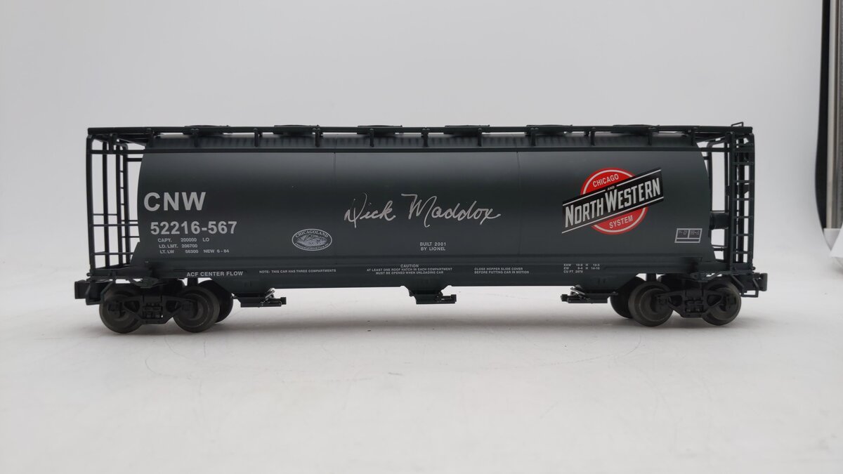 Lionel 6-52216-567 O Chicago & North Western Cylindrical Green Hopper LN/Box