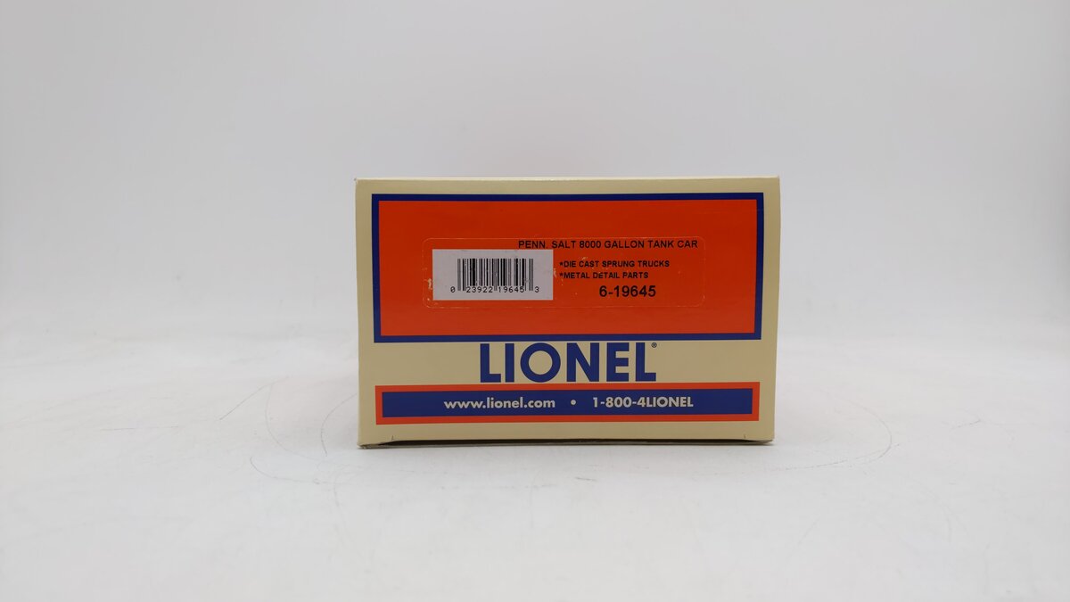 Lionel 6-19645 O Gauge Pennsylvania Salt 8,000 Gallon Tank Car #4724 EX/Box