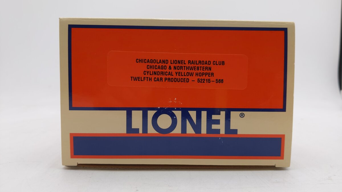 Lionel 6-52215-566 O Gauge Chicago & North Western Cylindrical Yellow Hopper LN/Box